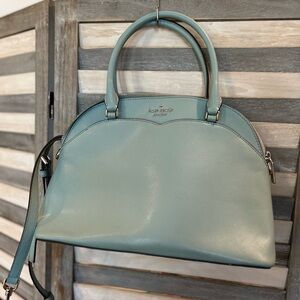Kate Spade New York Payton medium dome satchel in the color blue glow